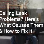 ceiling leak problems