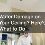 water damage on ceiling