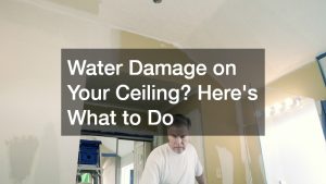 water damage on ceiling