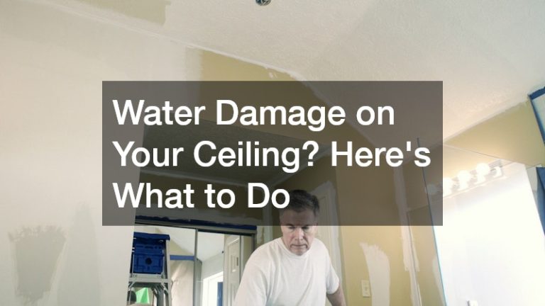 water damage on ceiling
